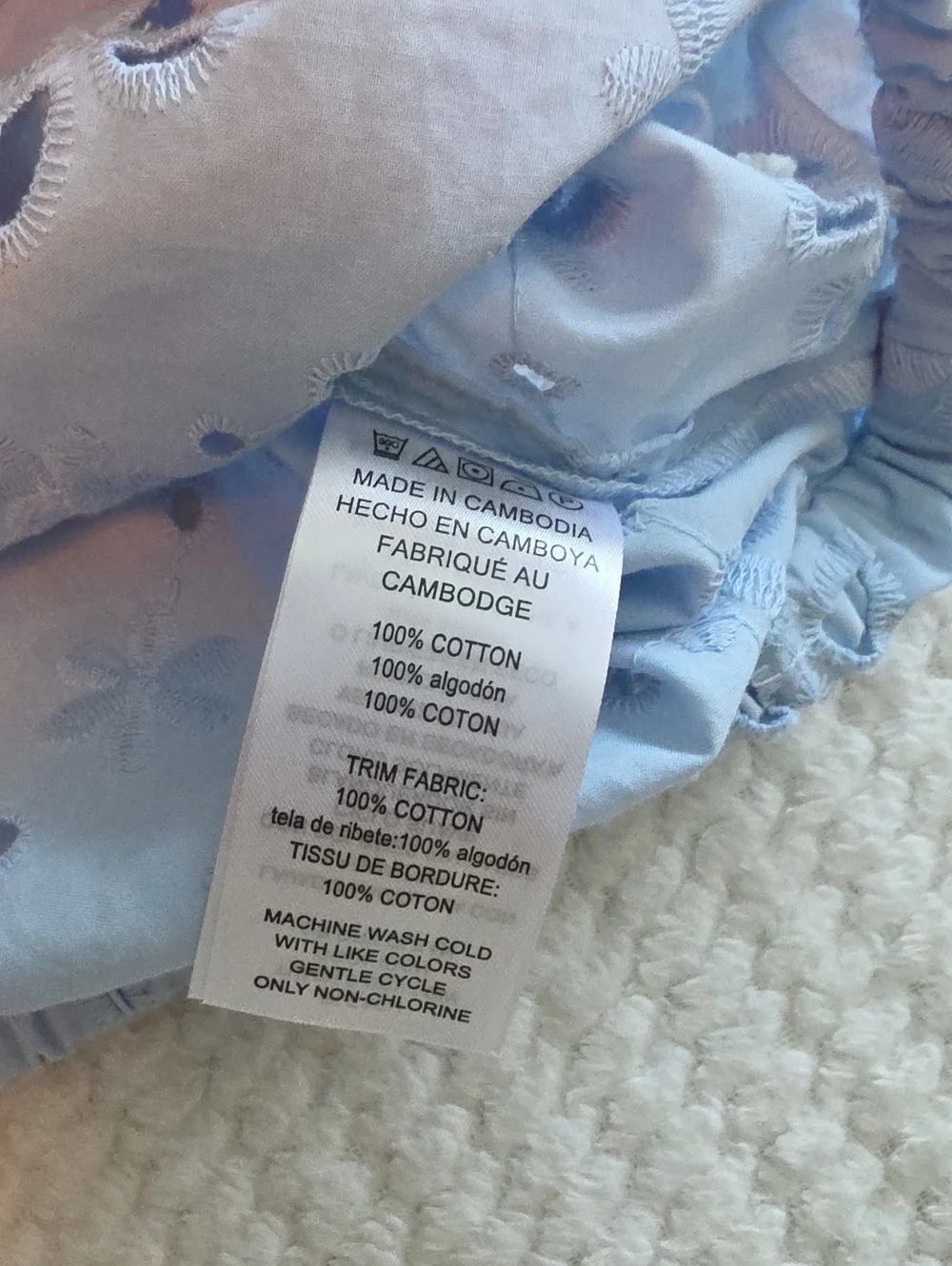 Michael Michael Kors Light Blue Lace Blouse